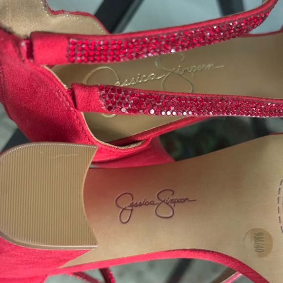 Red High Heels Jessica Simpson New - Picture 8 of 9